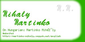 mihaly martinko business card